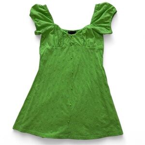ASOS Bright Green Eyelet Dress